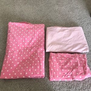 POTTERY BARN Teen 3 Piece Twin SHEET SET Pink